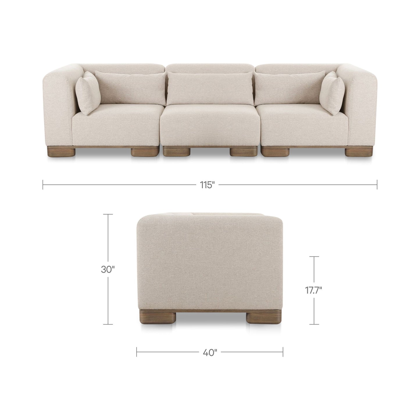 June - Modular Sofa - Oatmeal