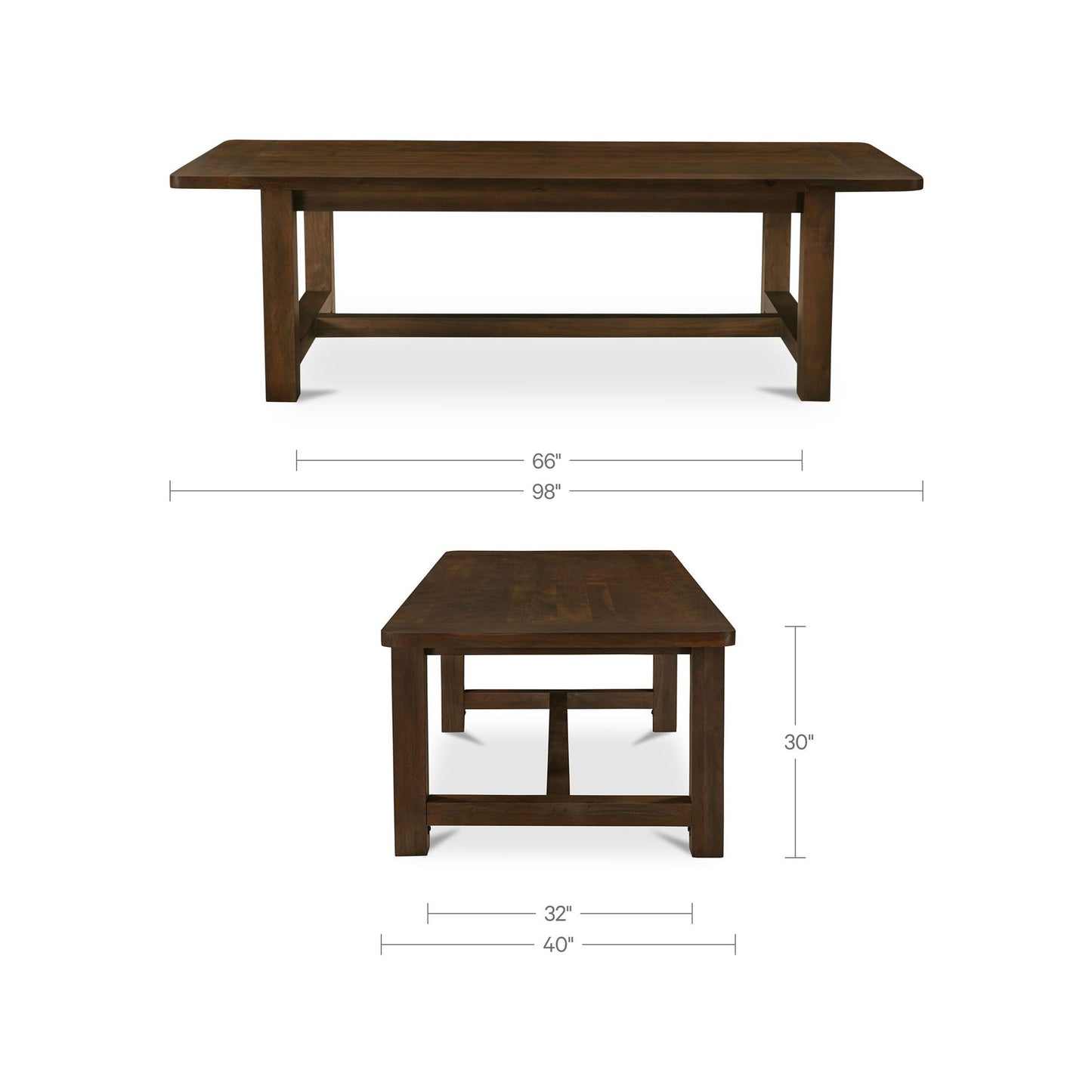 Wilson - Small Dining Table - Warm Brown