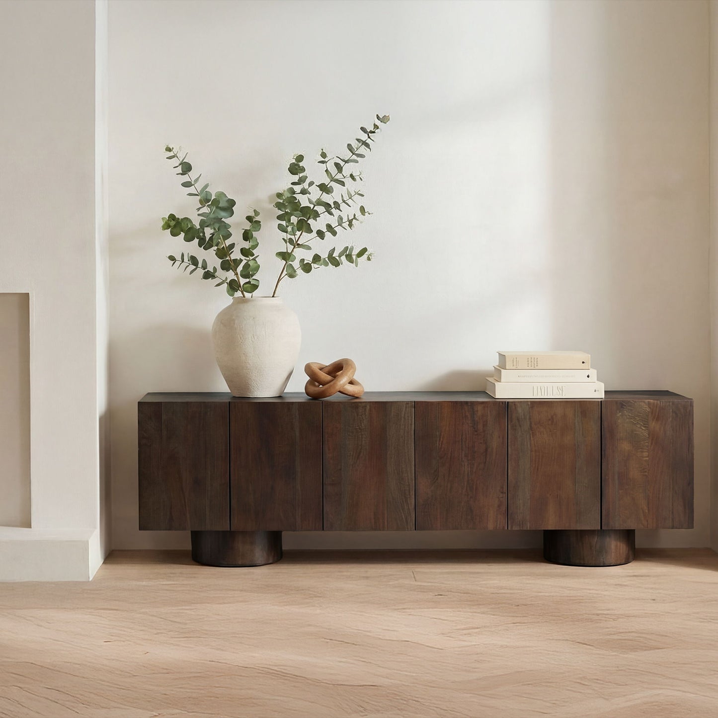 Hadley - Media Unit - Warm Brown
