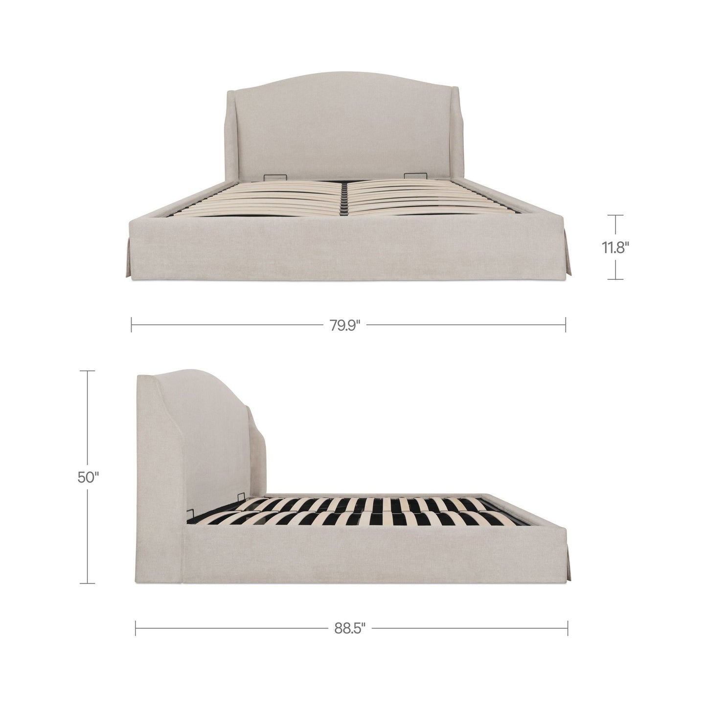 Weston - King Storage Bed - Cream
