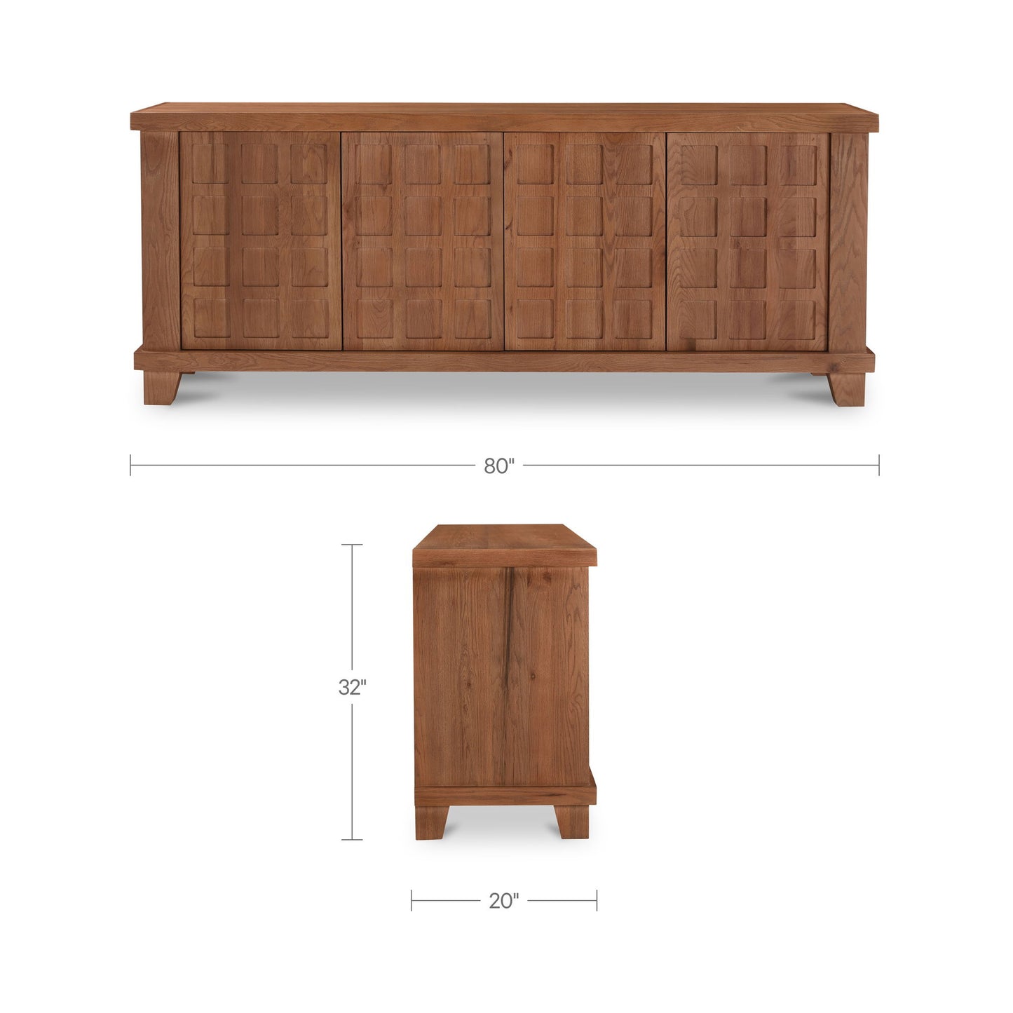 Enya - Sideboard - Red / Oak