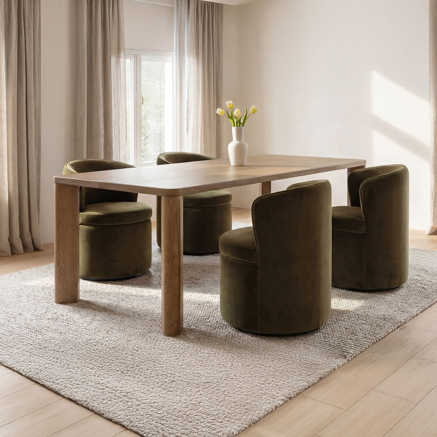 Segment - Large Dining Table - Dark Brown