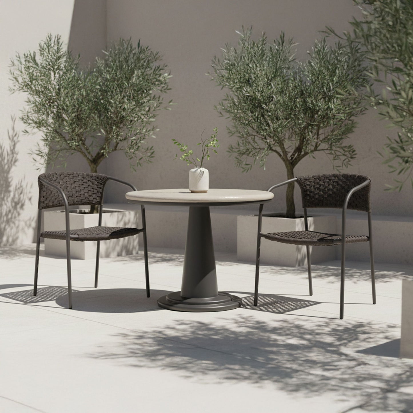 Zola - Outdoor Dining Chair (Set of 2) - Dark Brown
