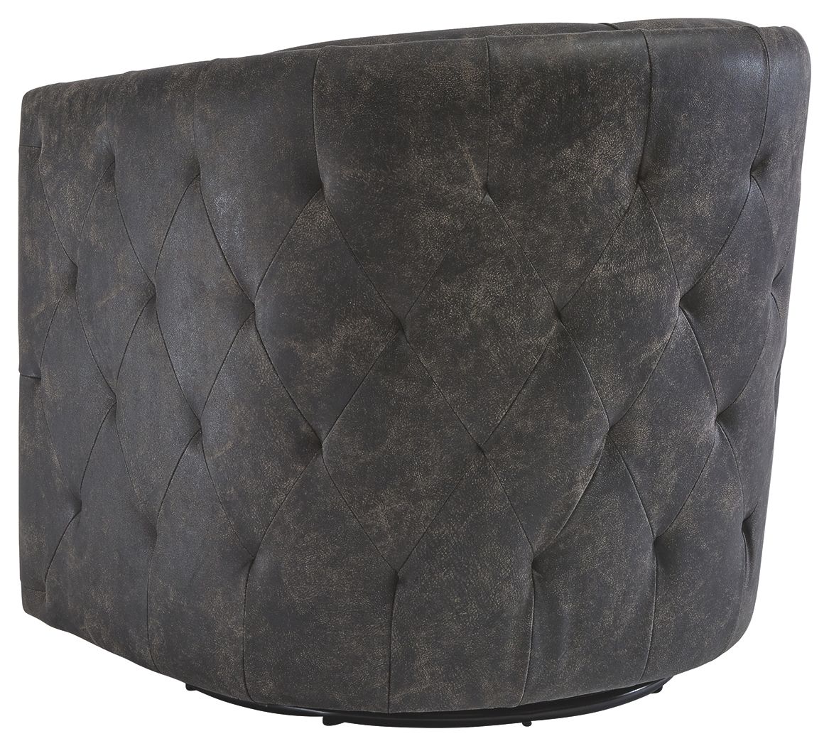 Brentlow - Swivel Accent Chair - Distressed Black
