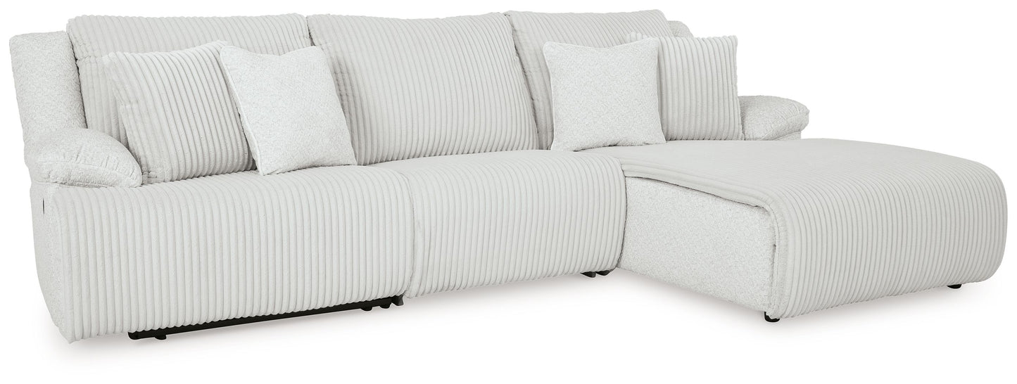 Top Tier - Alloy - 3-Piece Sectional Sofa With RAF Press Back Chaise
