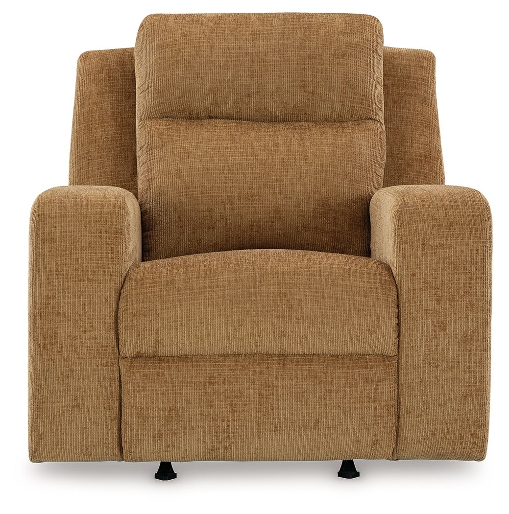 Kanlow - Rocker Recliner - Fabric - Honey