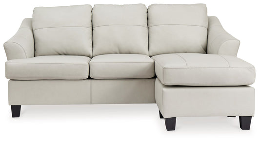 Genoa - Sofa Chaise - Leather Match - Coconut