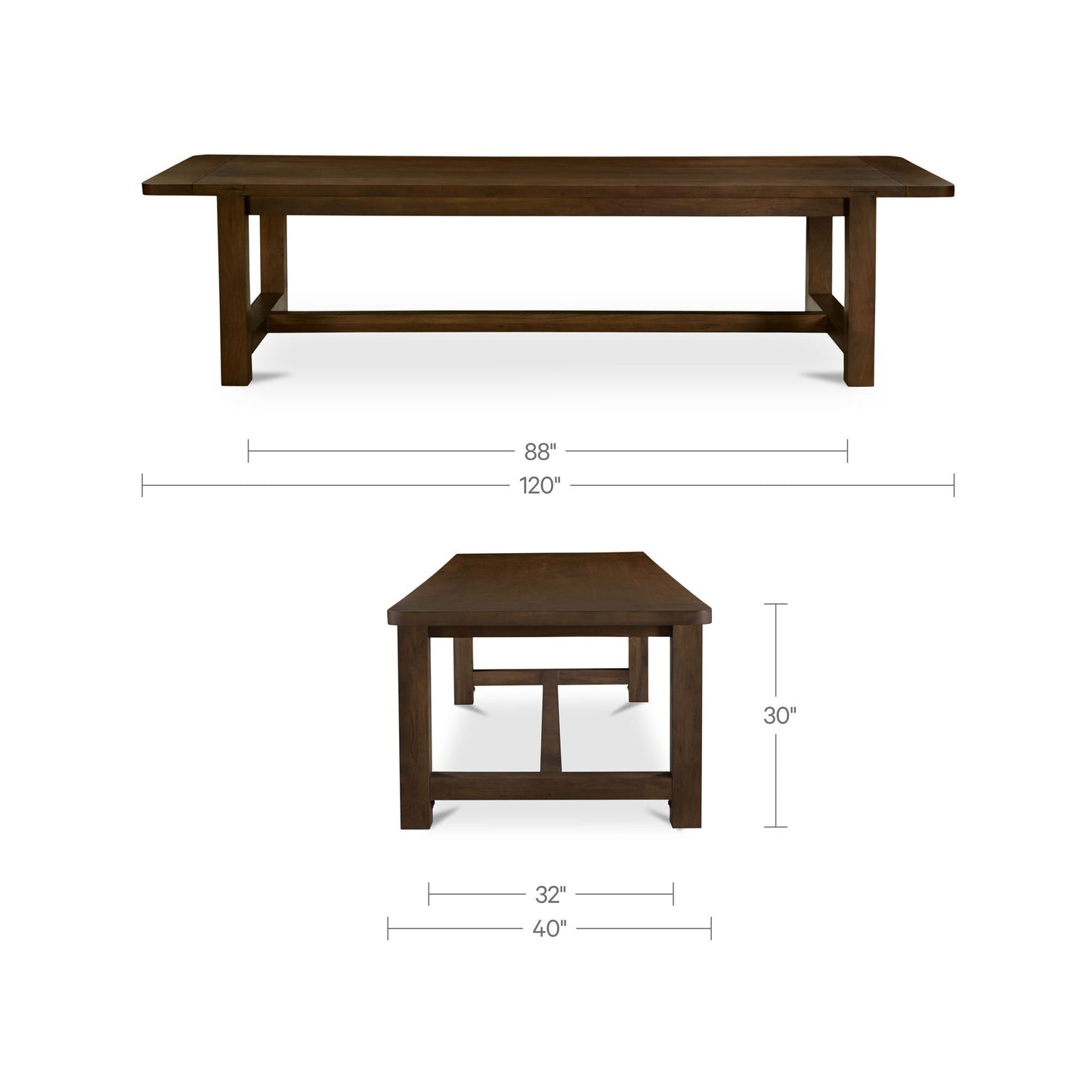 Wilson - Dining Table Large - Warm Brown