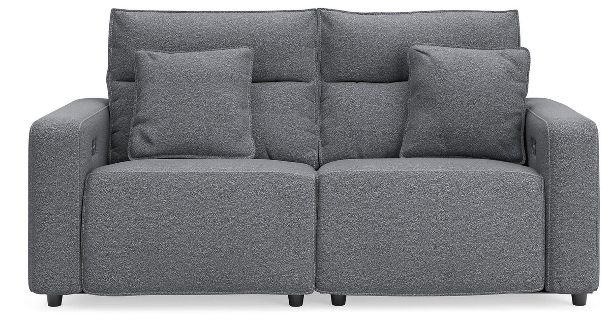 Modmax II - 2-Piece Power Reclining Loveseat - Salt And Pepper - Next-Gen Nuvella