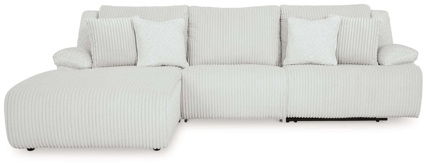 Top Tier - Alloy - 3-Piece Sectional Sofa With LAF Press Back Chaise