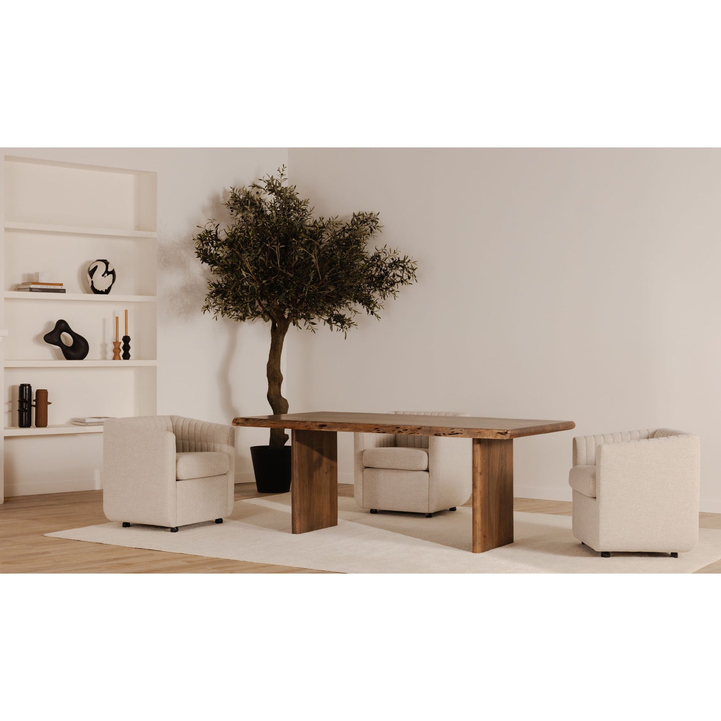 Lila - Large Dining Table - Brown