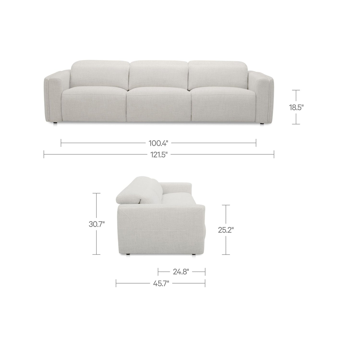 Wilder - Power Recliner Sofa - Flecked Oat