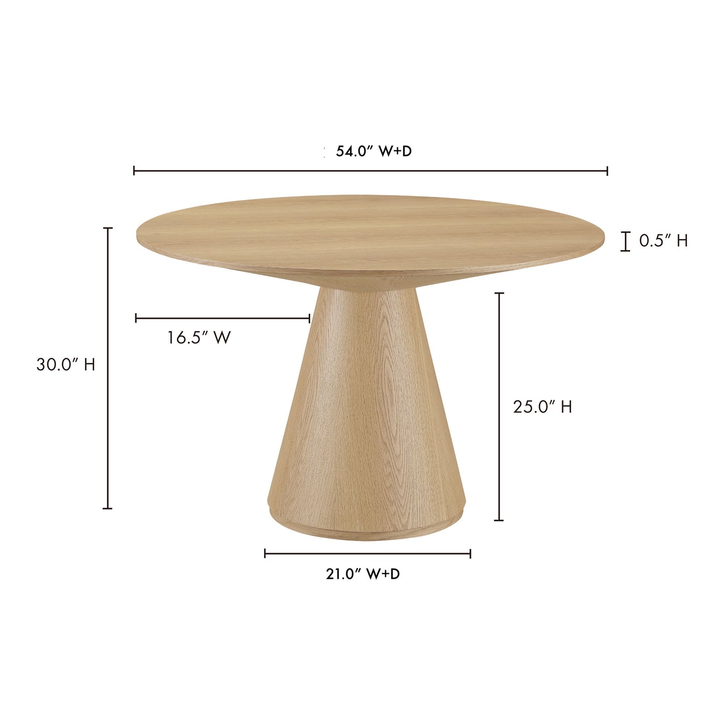 Otago - 54" Round Dining Table - Natural