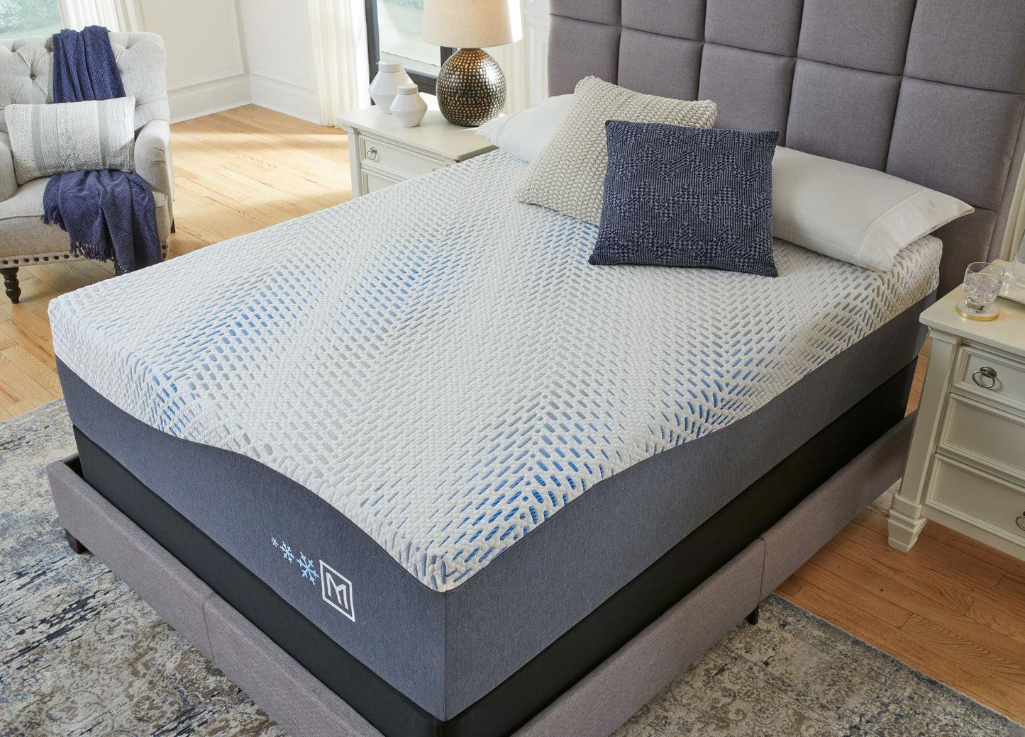 Millennium Cushion Firm Gel Memory Foam Hybrid - Cushion Firm Gel Memory Foam Hybrid California King Mattress - White