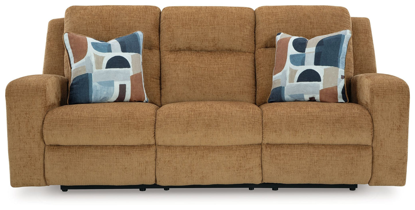 Kanlow - Reclining Sofa - Fabric - Honey