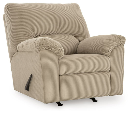 Simplejoy - Rocker Recliner - Fabric - Sand