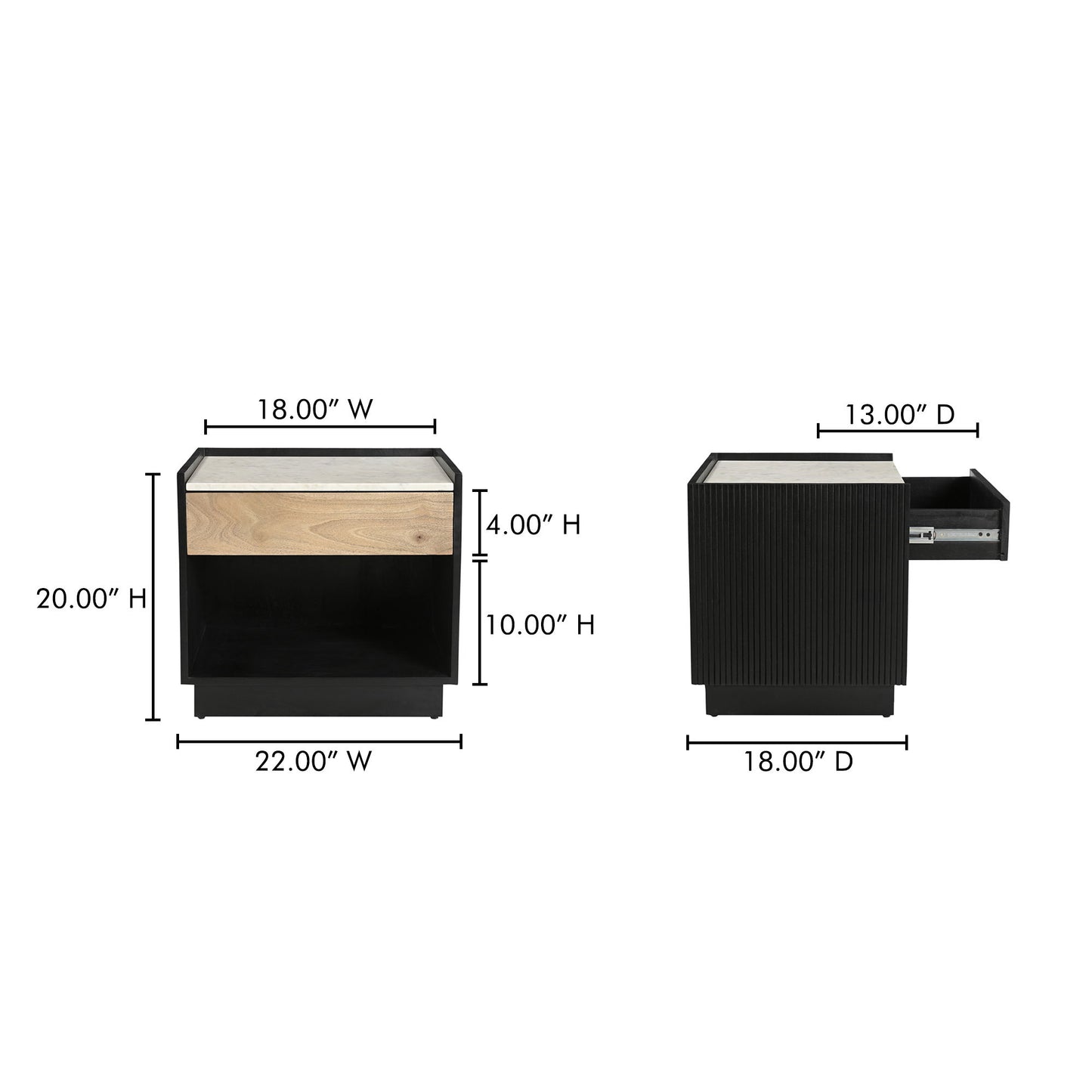 Carter - Nightstand - Black