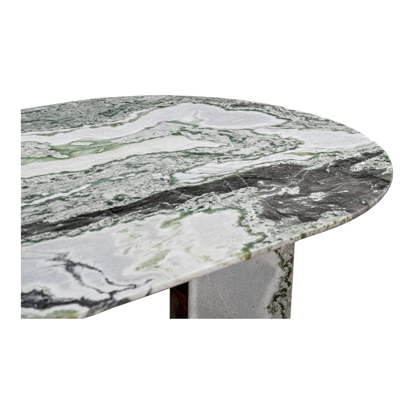 Celia - Oval Dining Table - Gray / Green