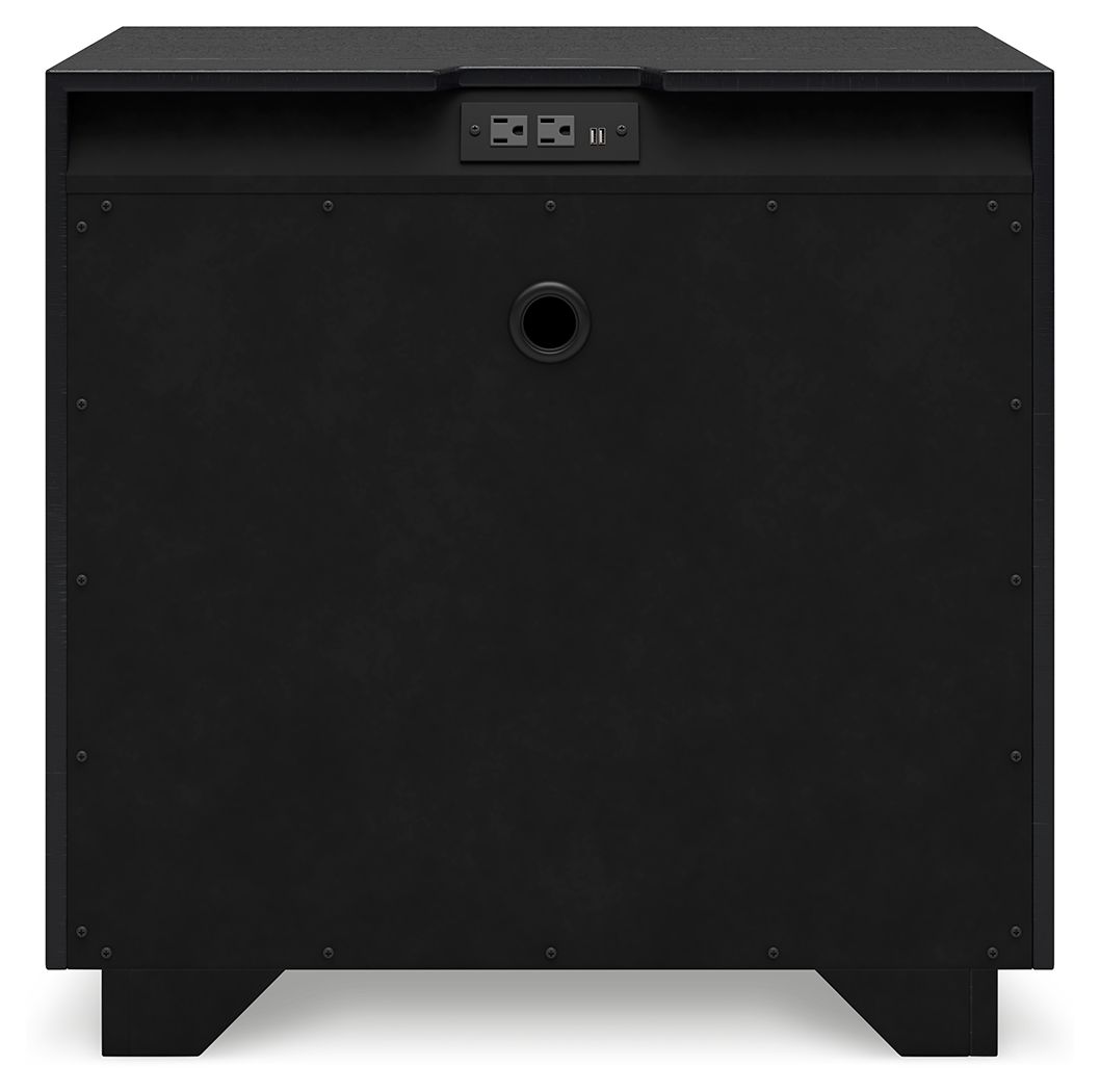 Londer - Black - Two Drawer Night Stand