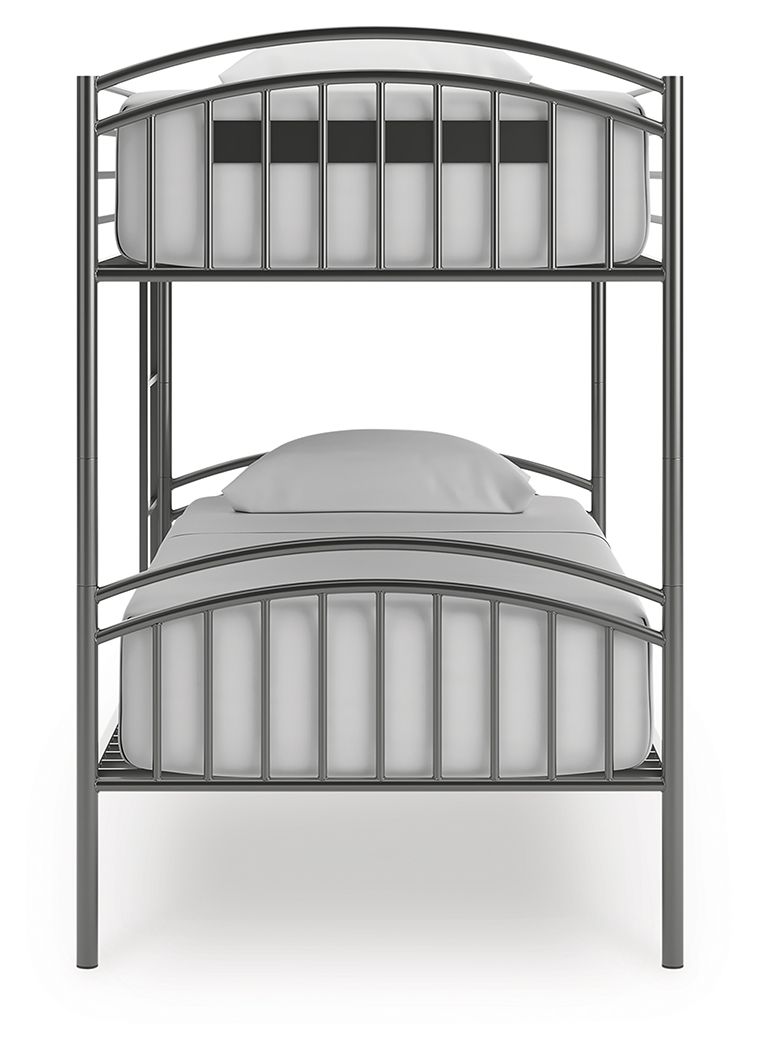 Lanceburg - Twin/Twin Bunk Bed With Ladder - Gray