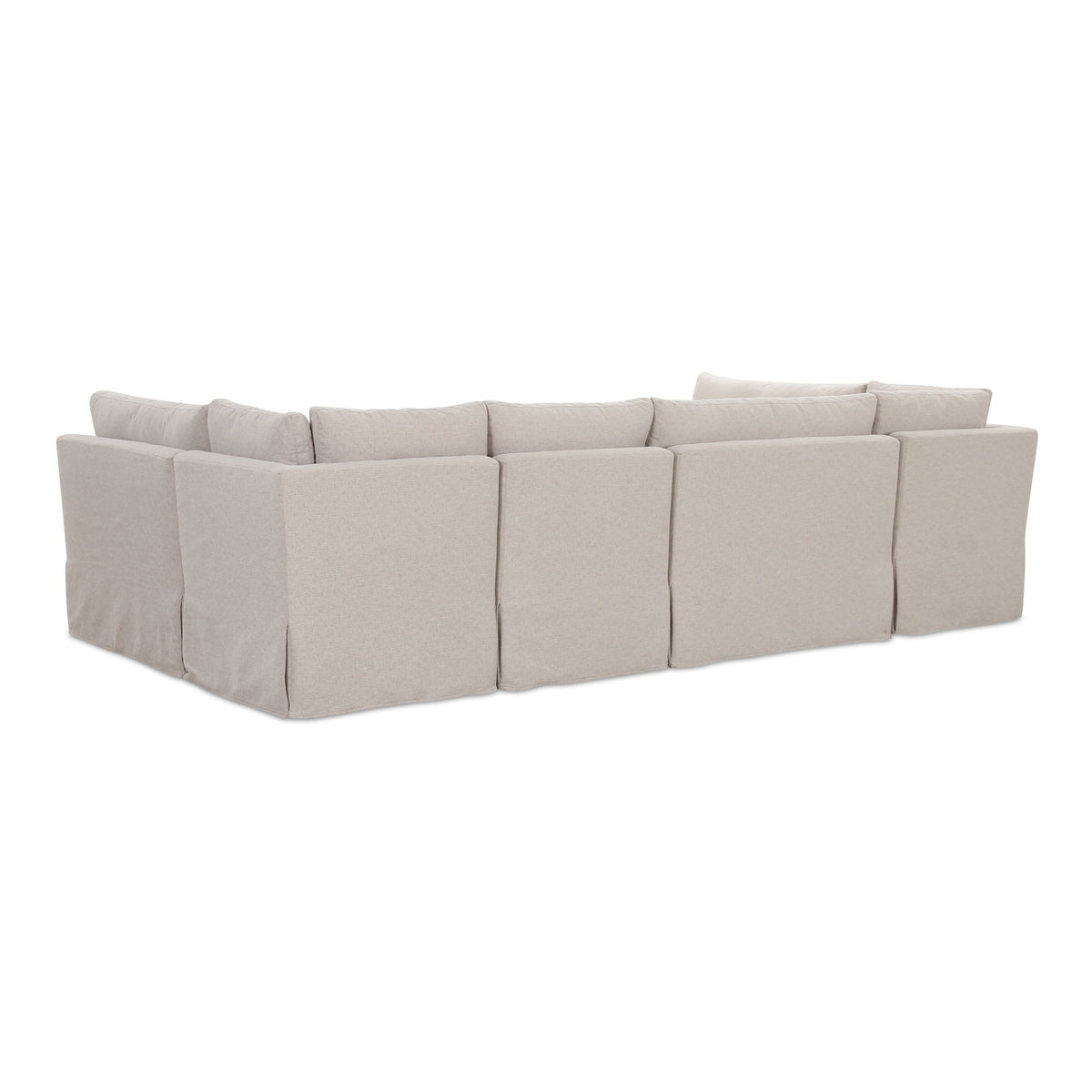 Fable - 6 Piece Slipcover Dining Banquette U-Shape - Beige