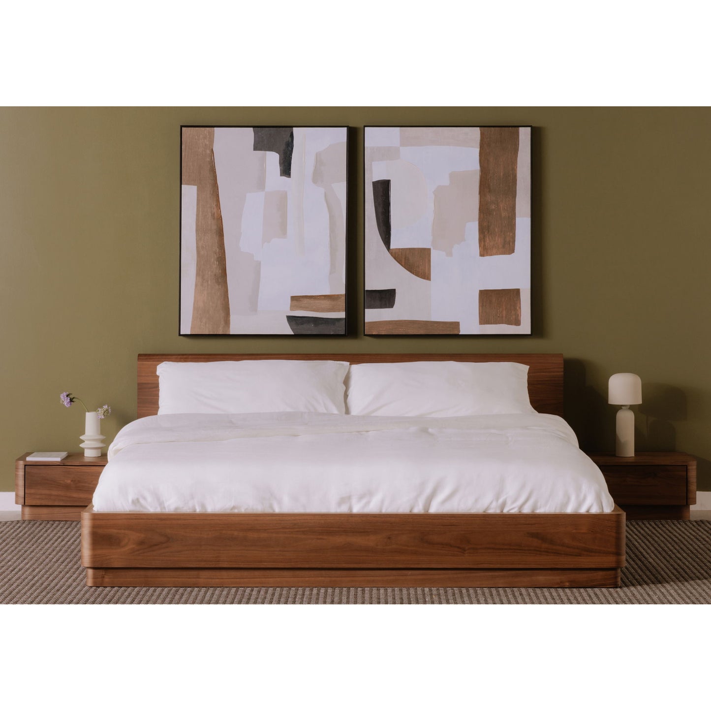 Round Off - Nightstand - Dark Brown