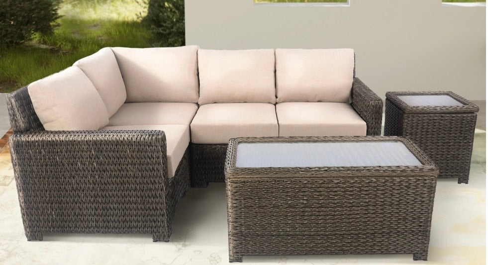 Loft Wicker Outdoor Sectional Set