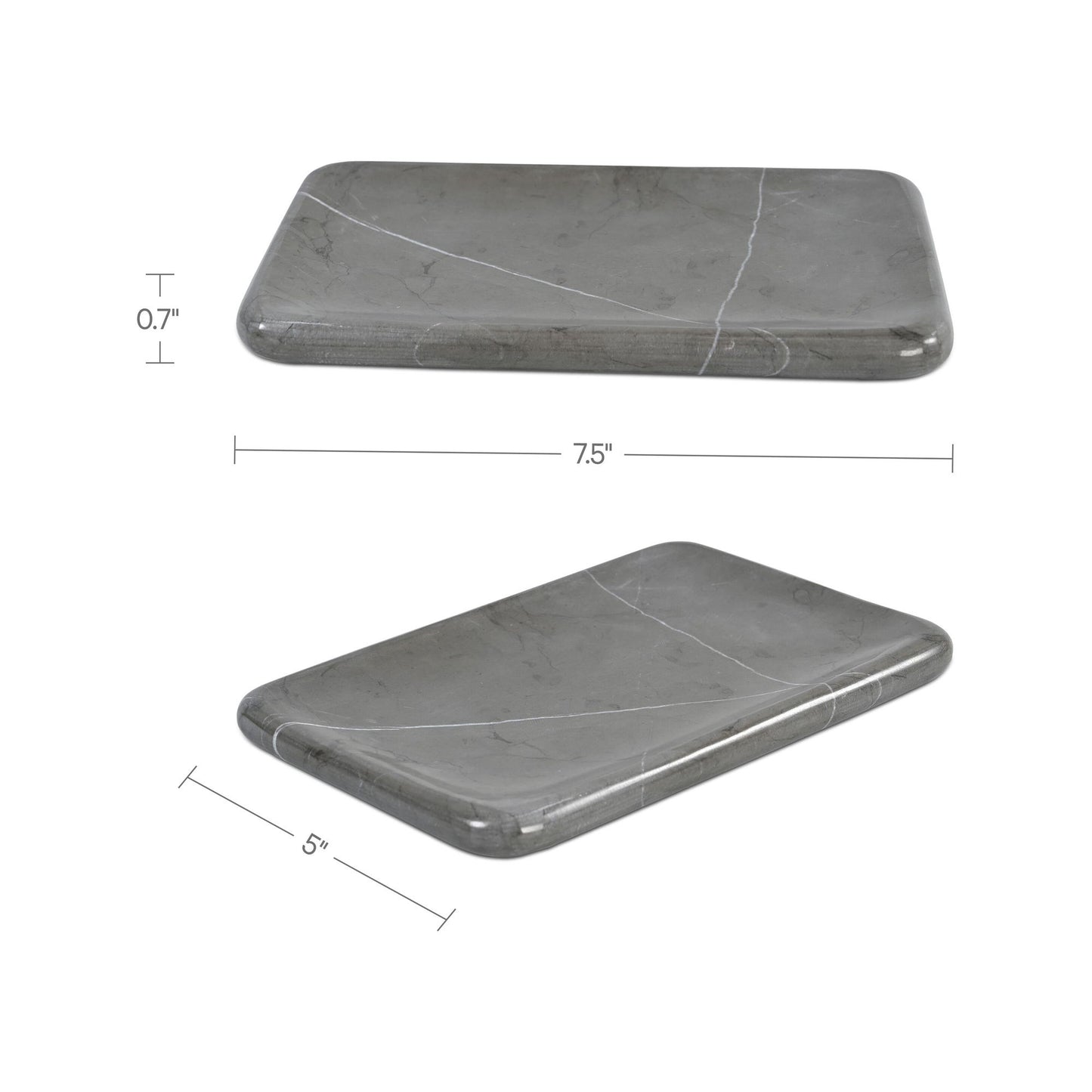Petra - Marble Catchall - Gray