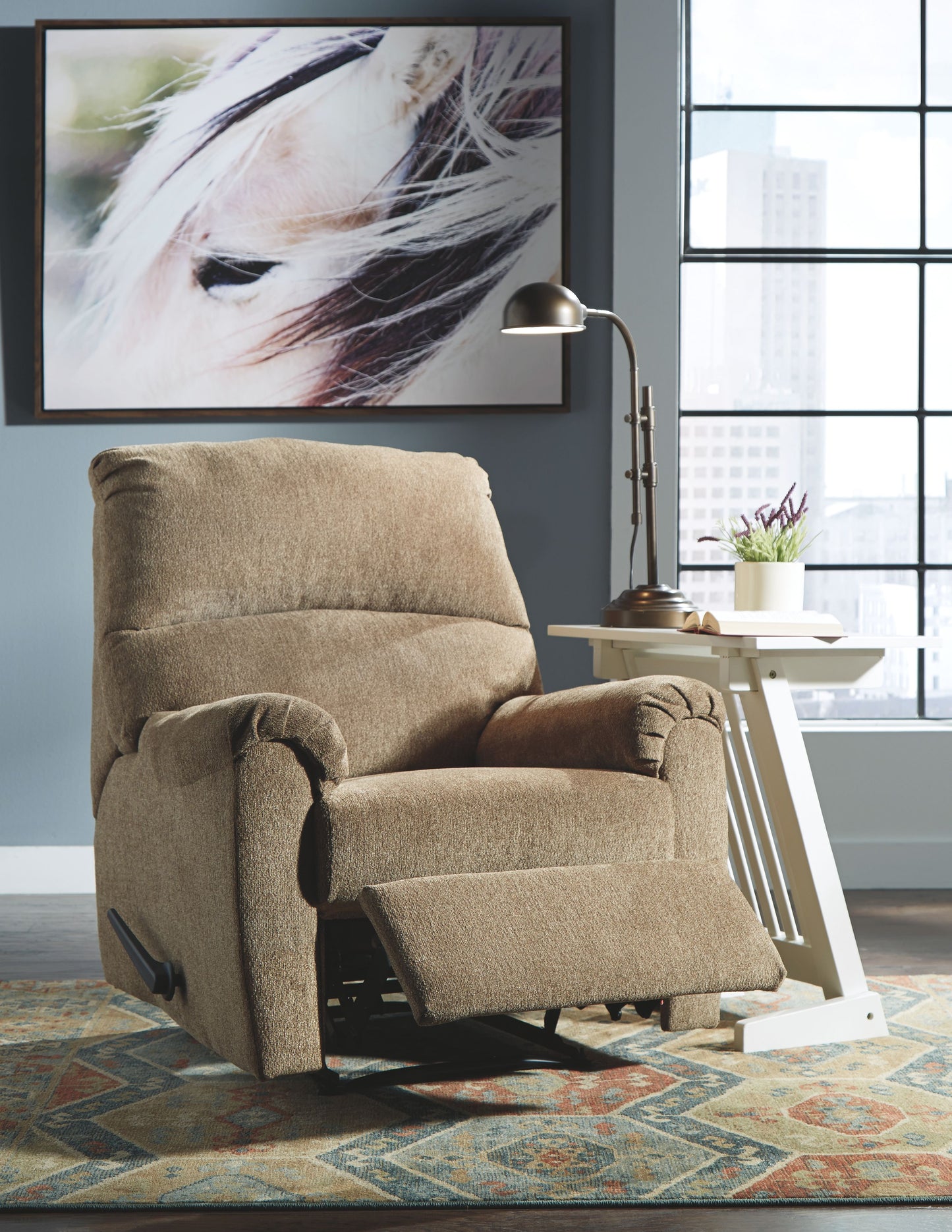 Nerviano - Mocha - Zero Wall Recliner - Fabric