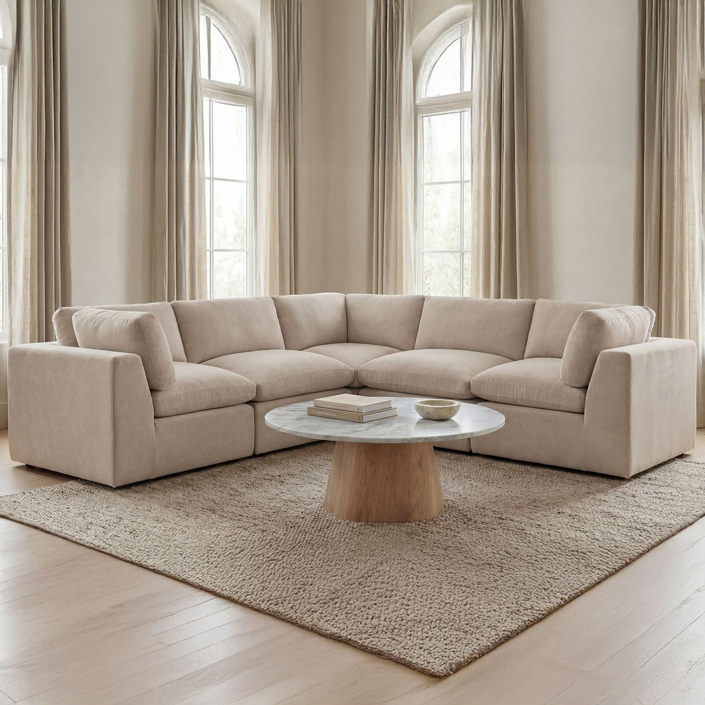 Cates - Corner Chair - Pebble