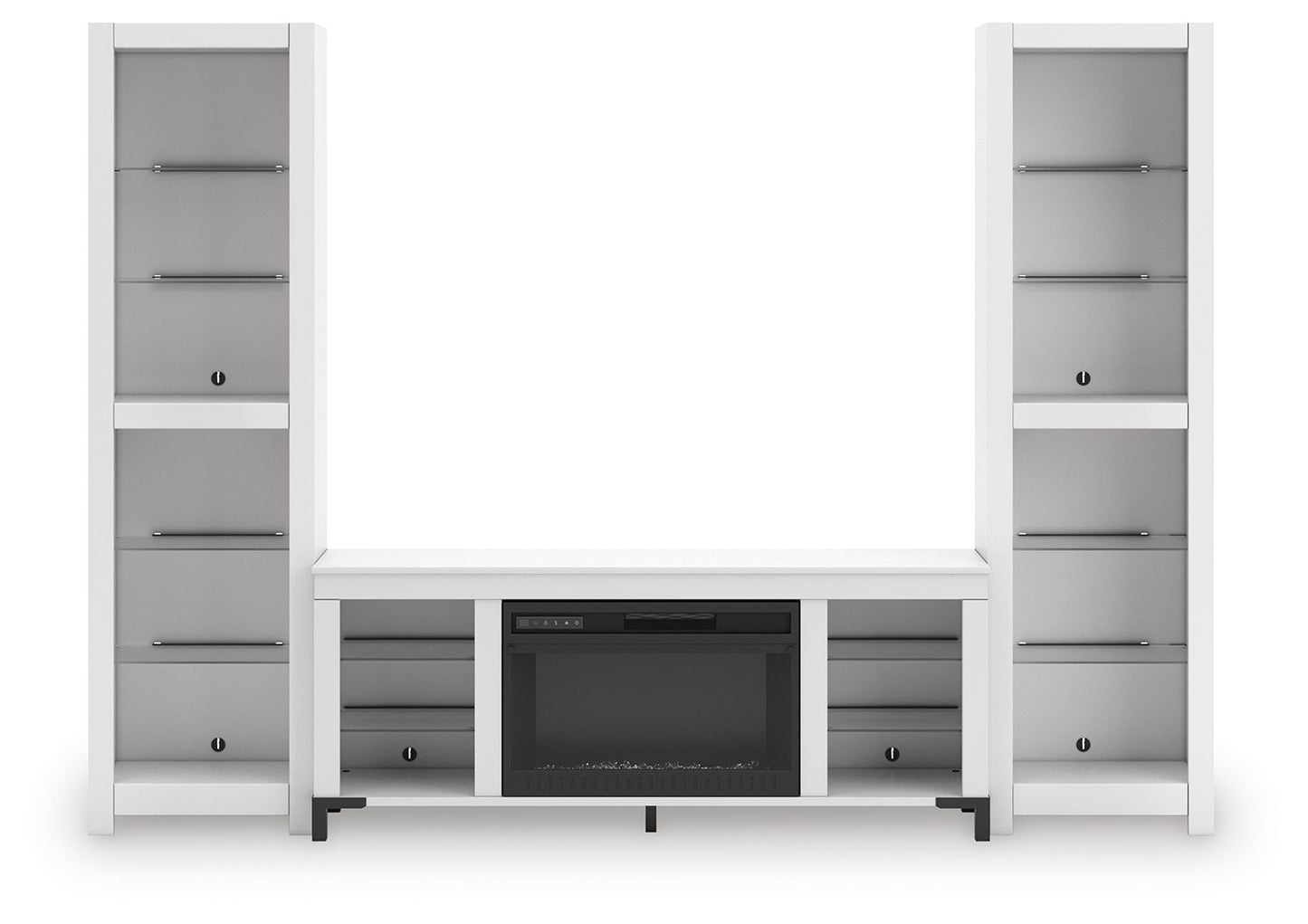 Brollevi - White - 3-Piece Entertainment Center