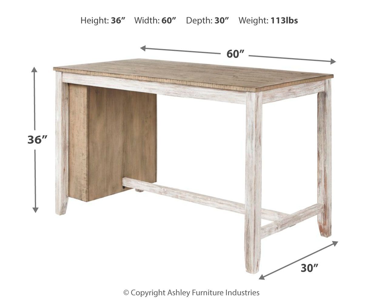 Skempton - Rectangular Counter Table With Storage Set