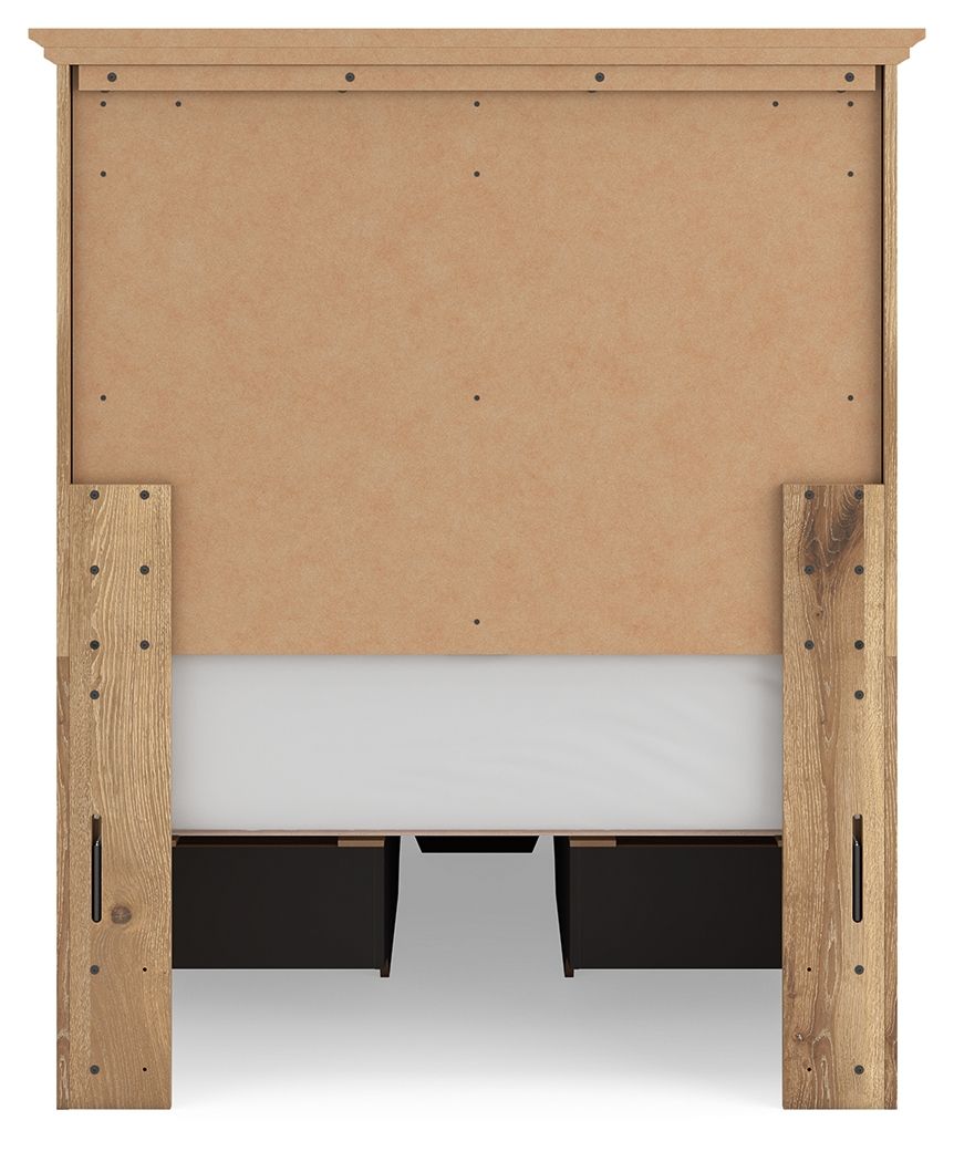 Makidern - Panel Storage Bed With 2 Under Bed Storage Units