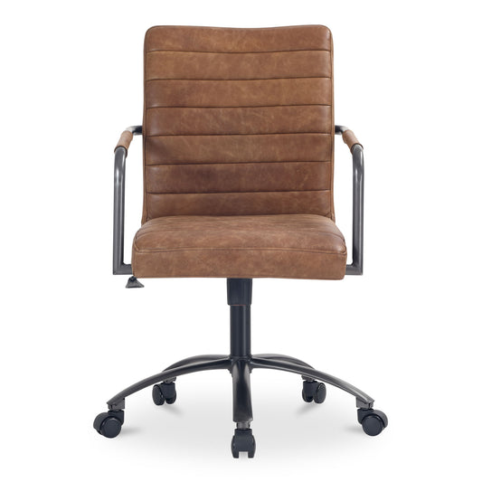 Roy - Open Road Leather Office Chair - Brown