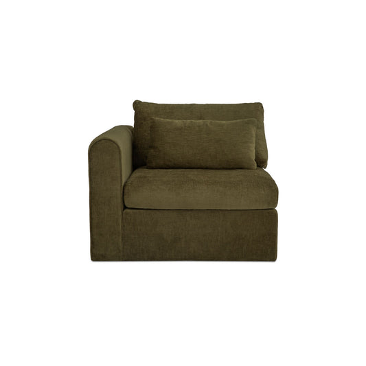 Swift - Left Arm Facing Chair - Dark Green