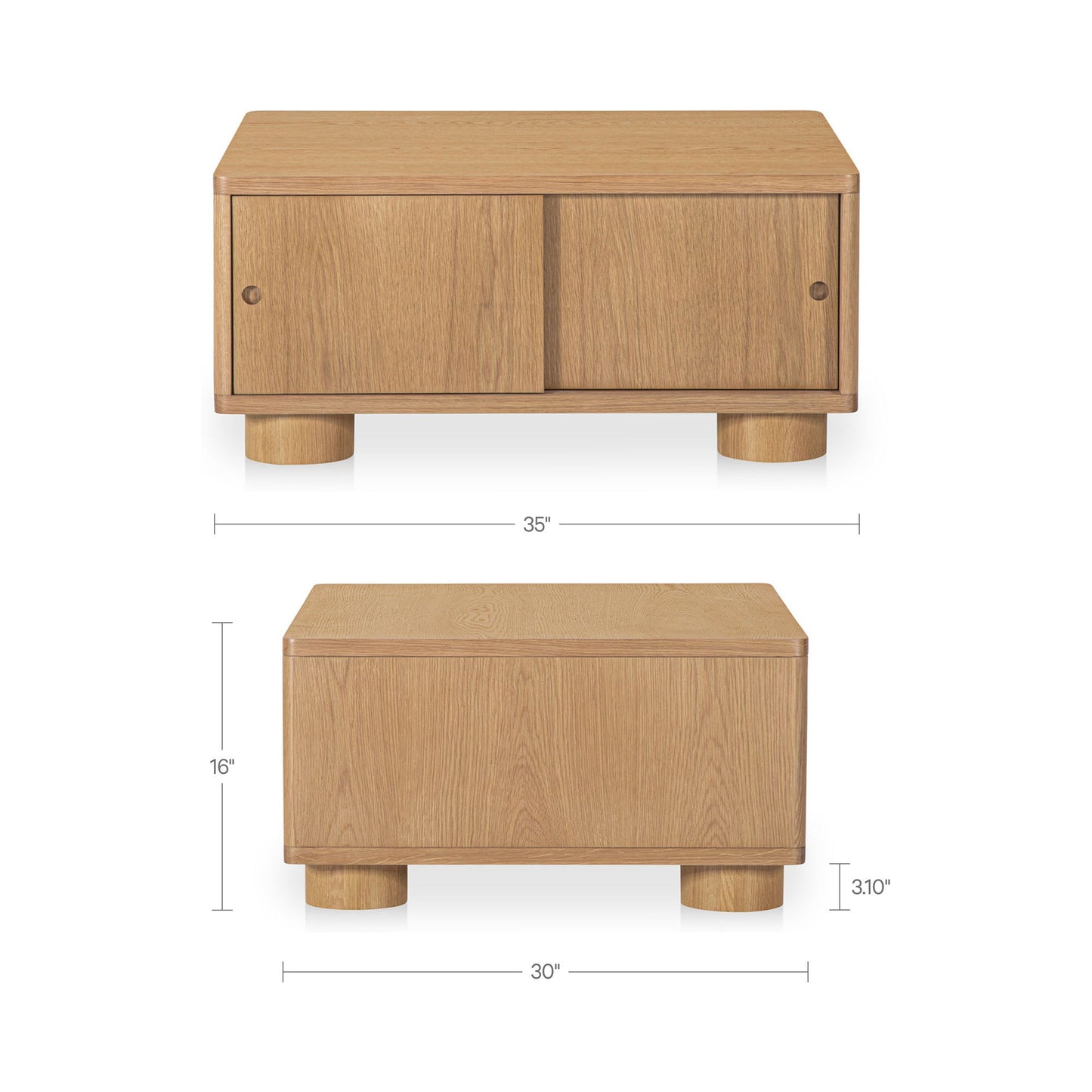 Hobbs - Storage Coffee Table - Natural