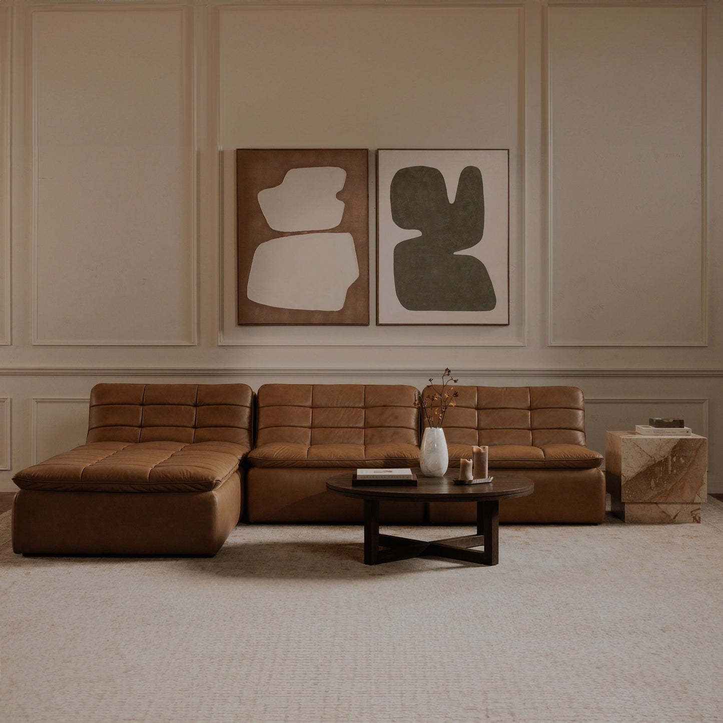 Lino - Ottoman - Tan