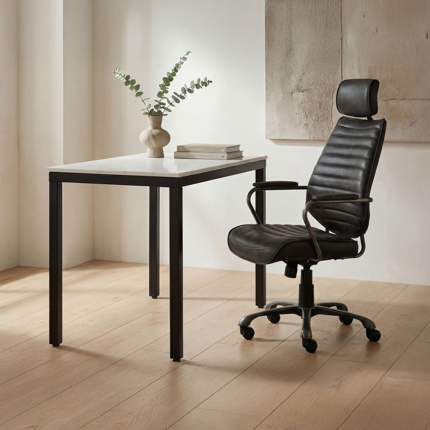 Parson - Marble Mini Desk - Black