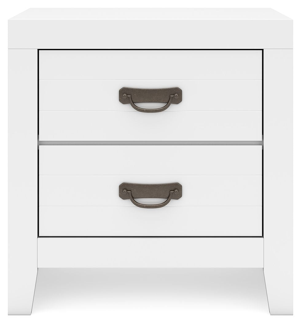 Binterglen - White - Two Drawer Night Stand