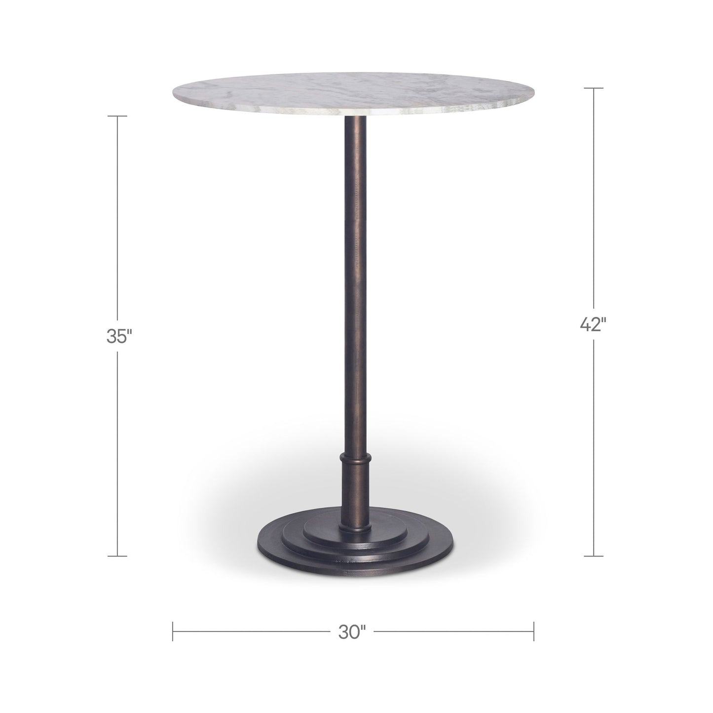 Tori - Outdoor Bar Table - White Marble