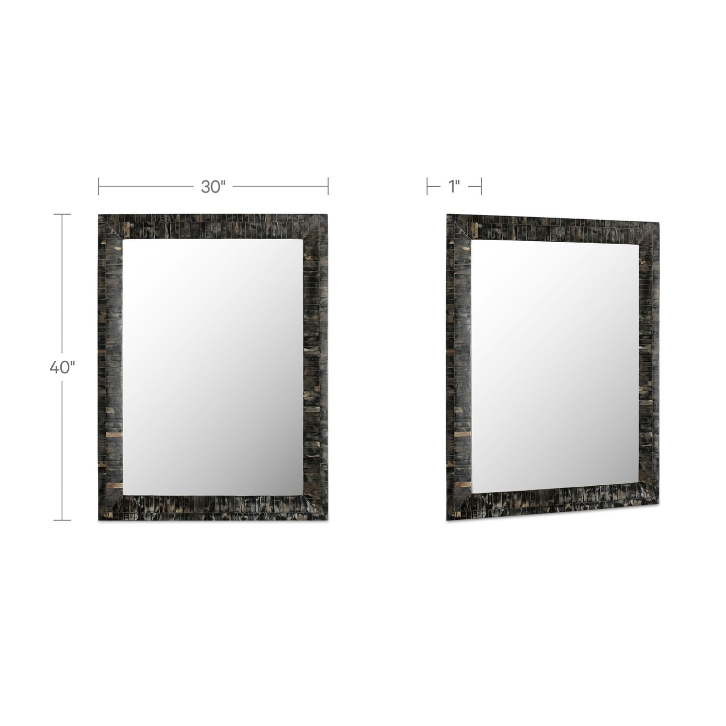 Avis - Horn Inlay Mirror - Multicolor