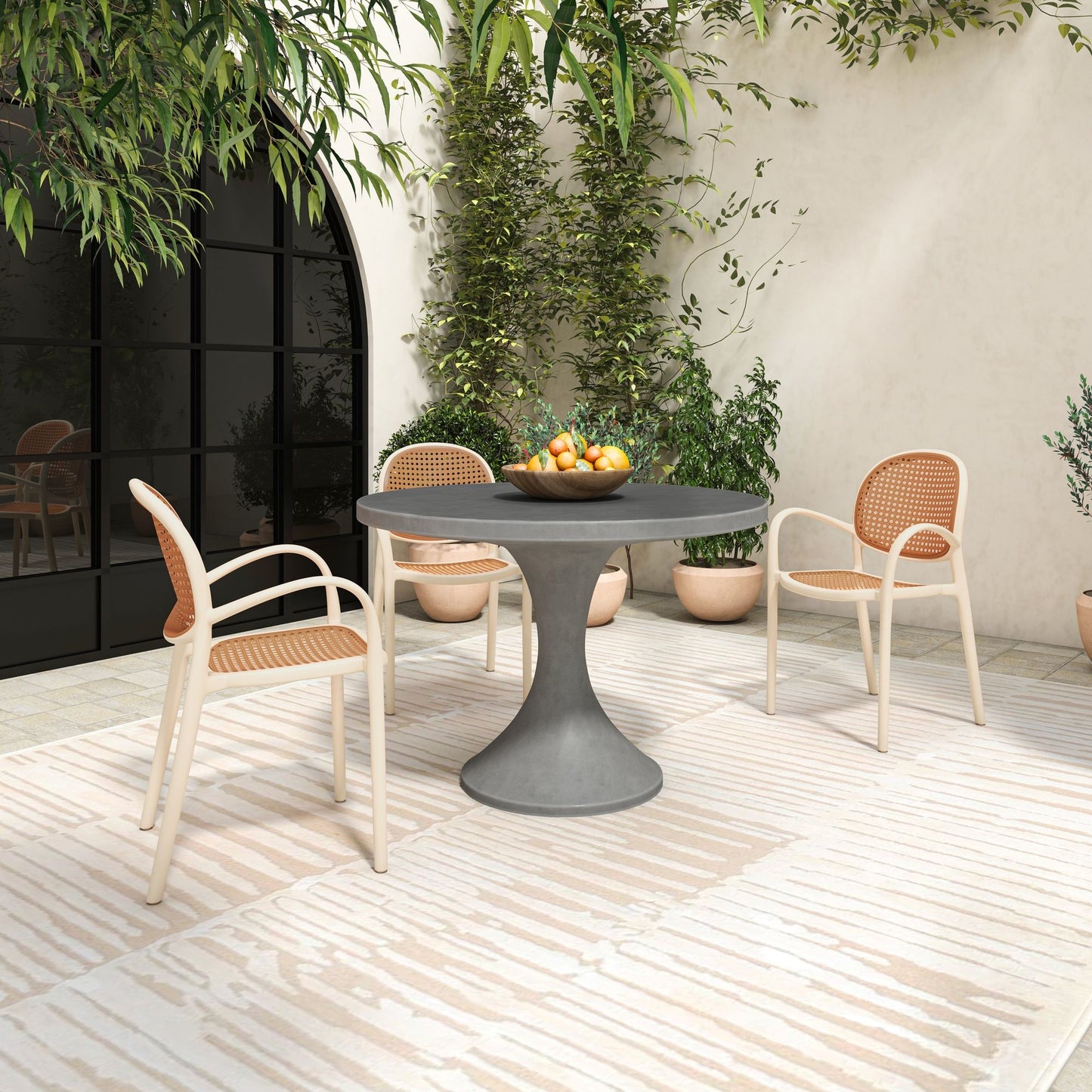 Isadora - Outdoor Dining Table - Dark Gray