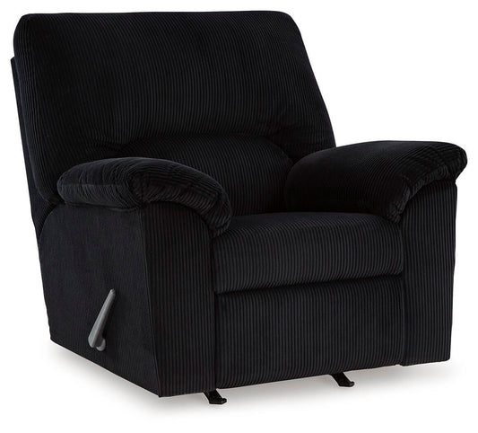 SimpleJoy - Rocker Recliner - Onyx - Fabric