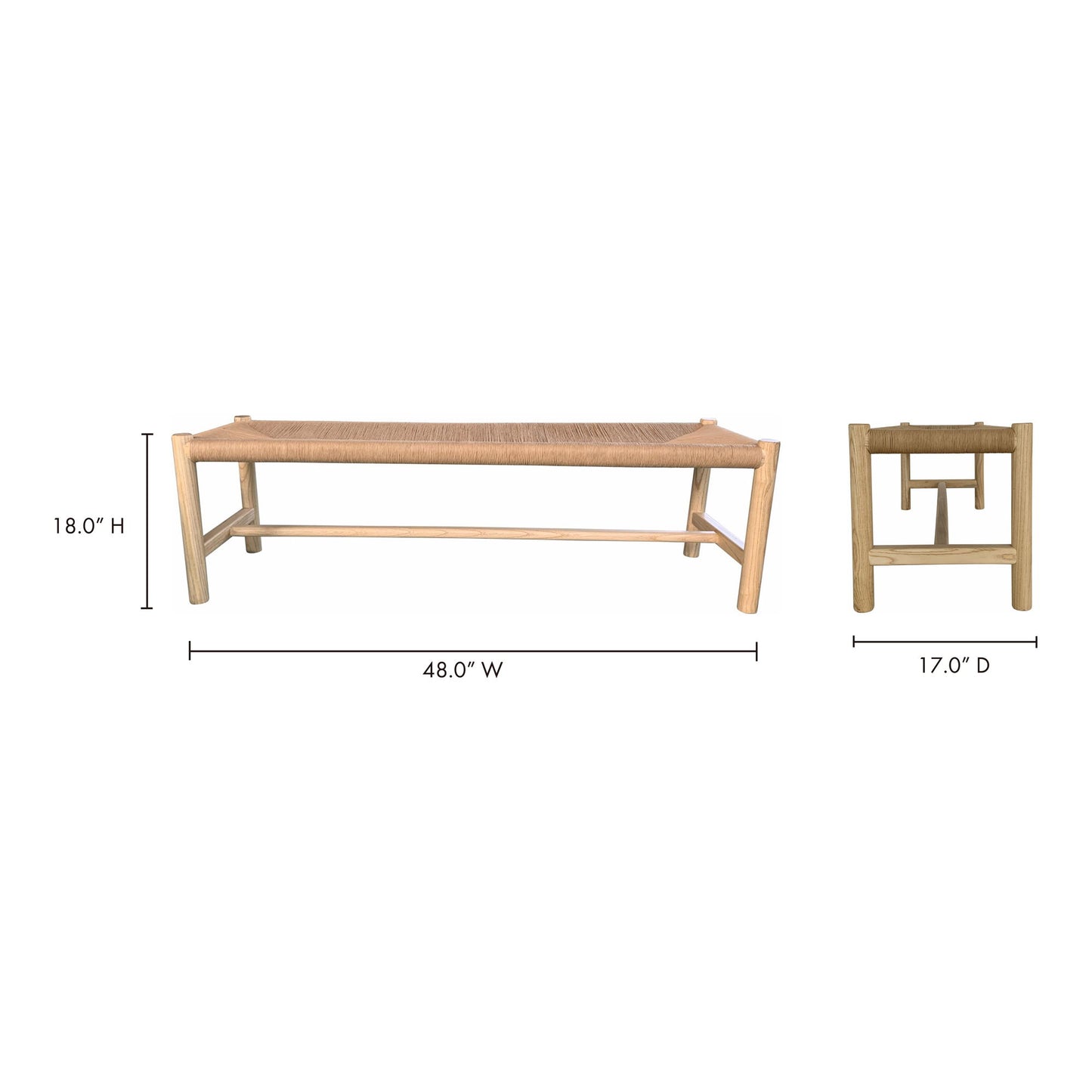 Hawthorn - Small Bench - Beige