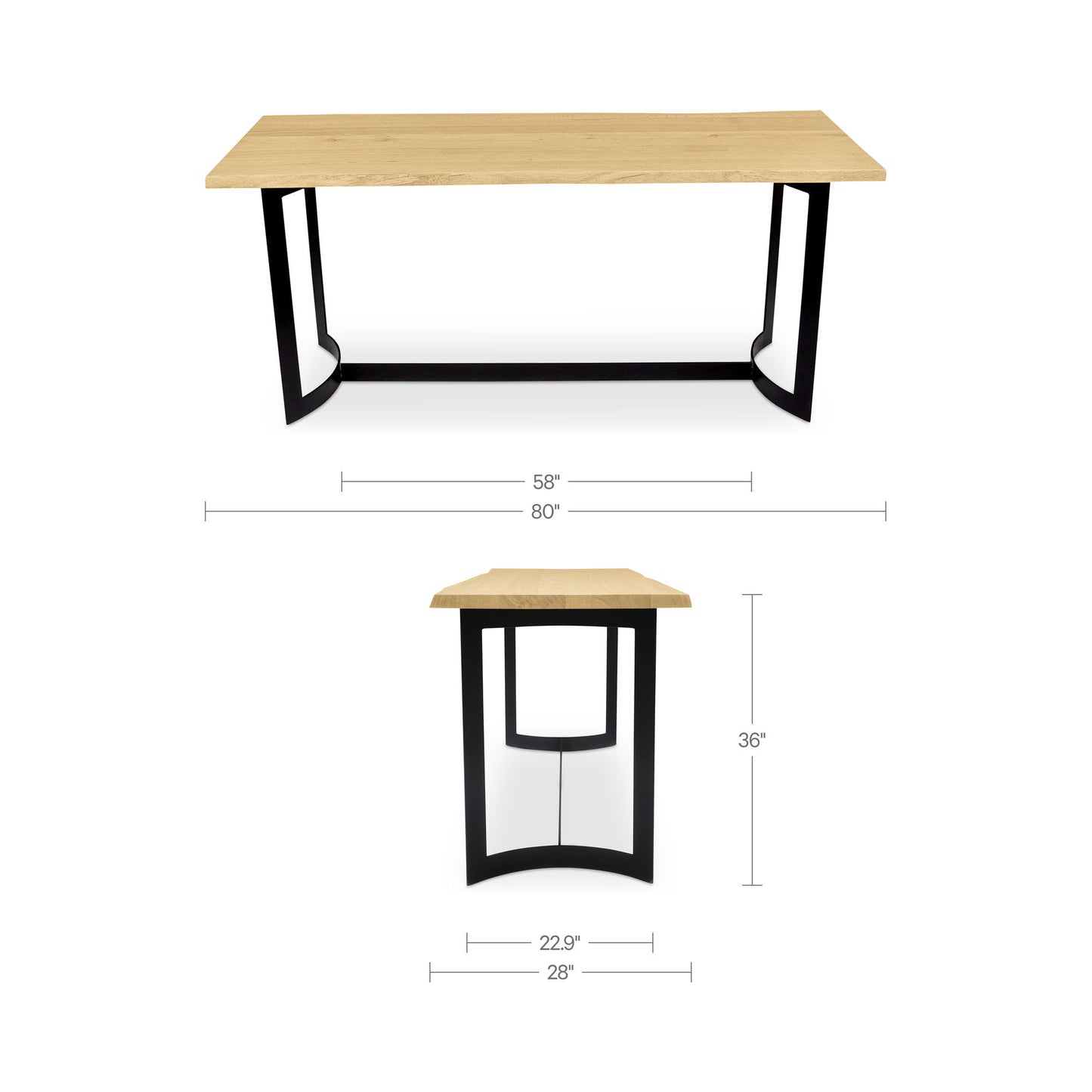 Bent - Counter Table - Oak / Natural