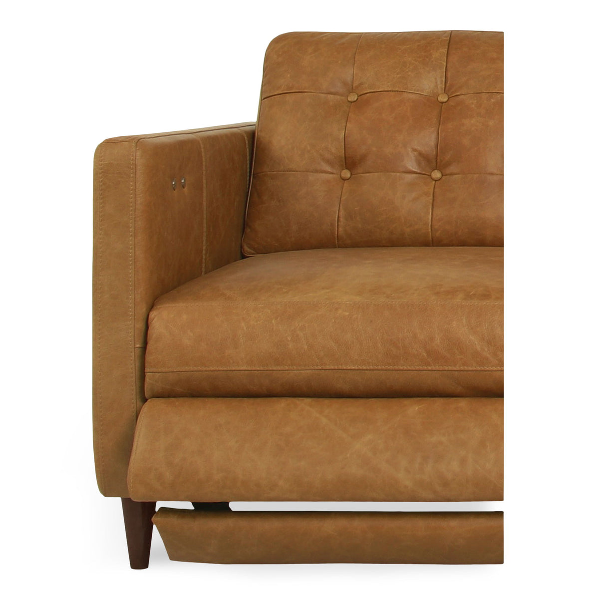 Bridgers - Leather Power Recliner Sofa - Tan