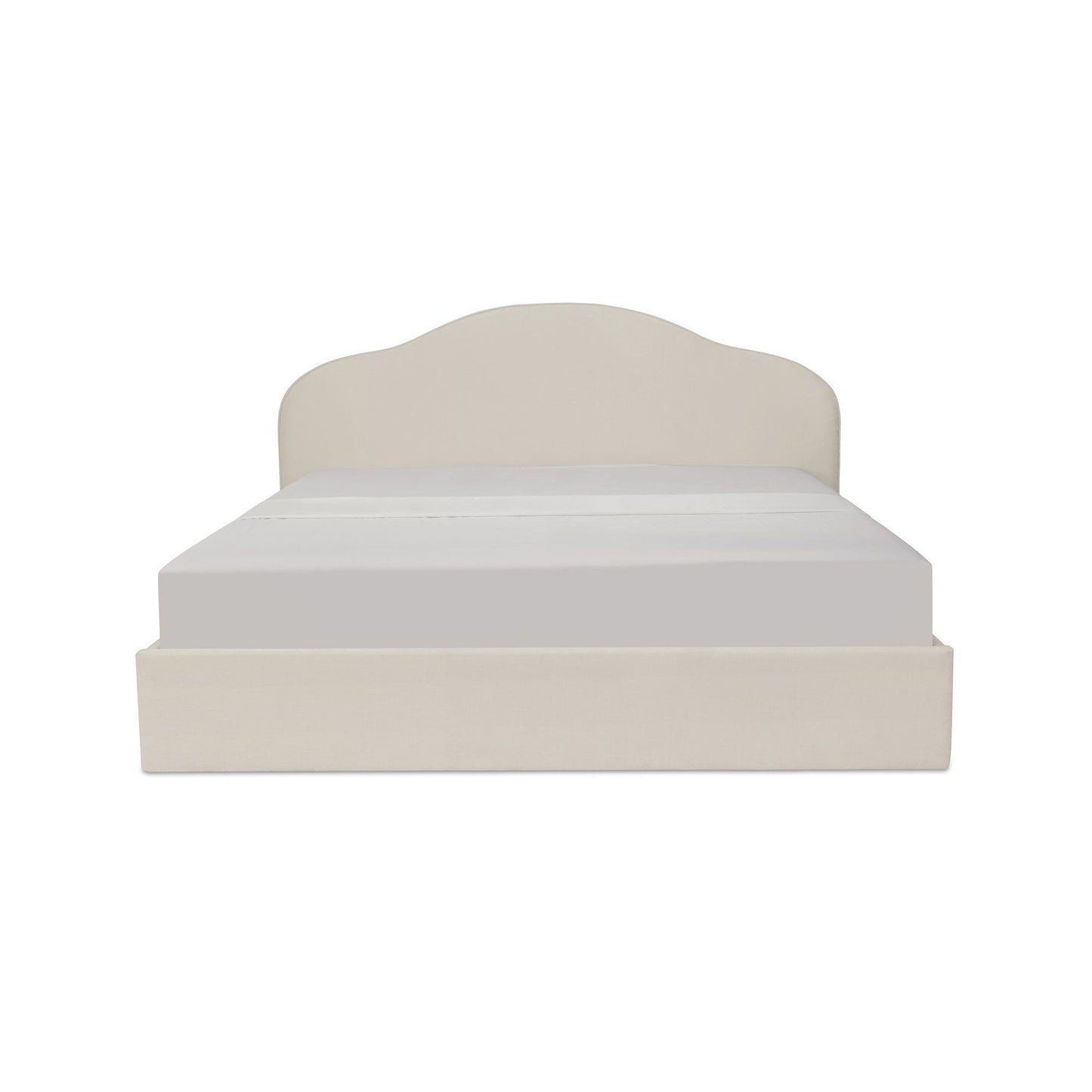 Maggie - King Storage Bed - Cream