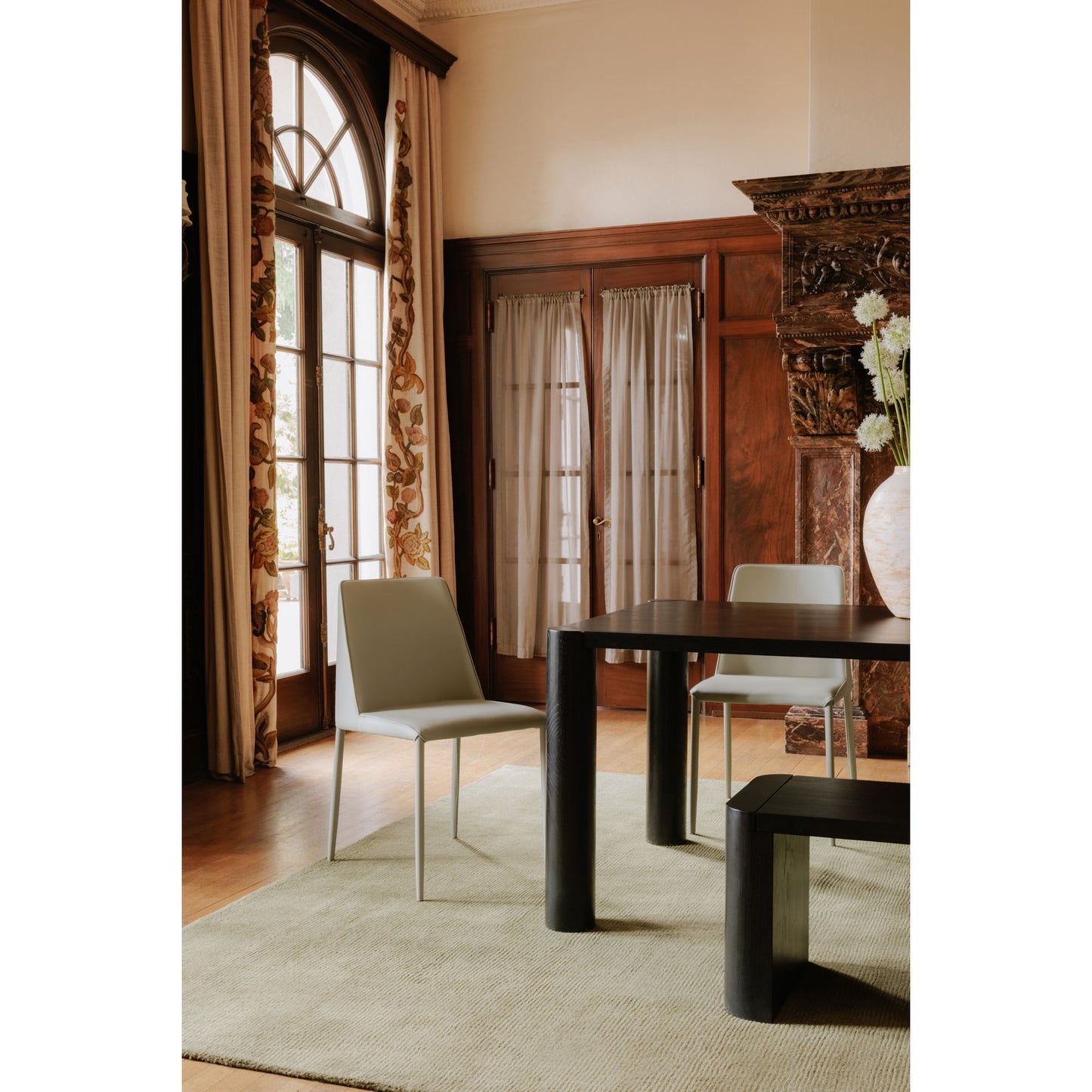 Post - Small Dining Bench - Black Oak