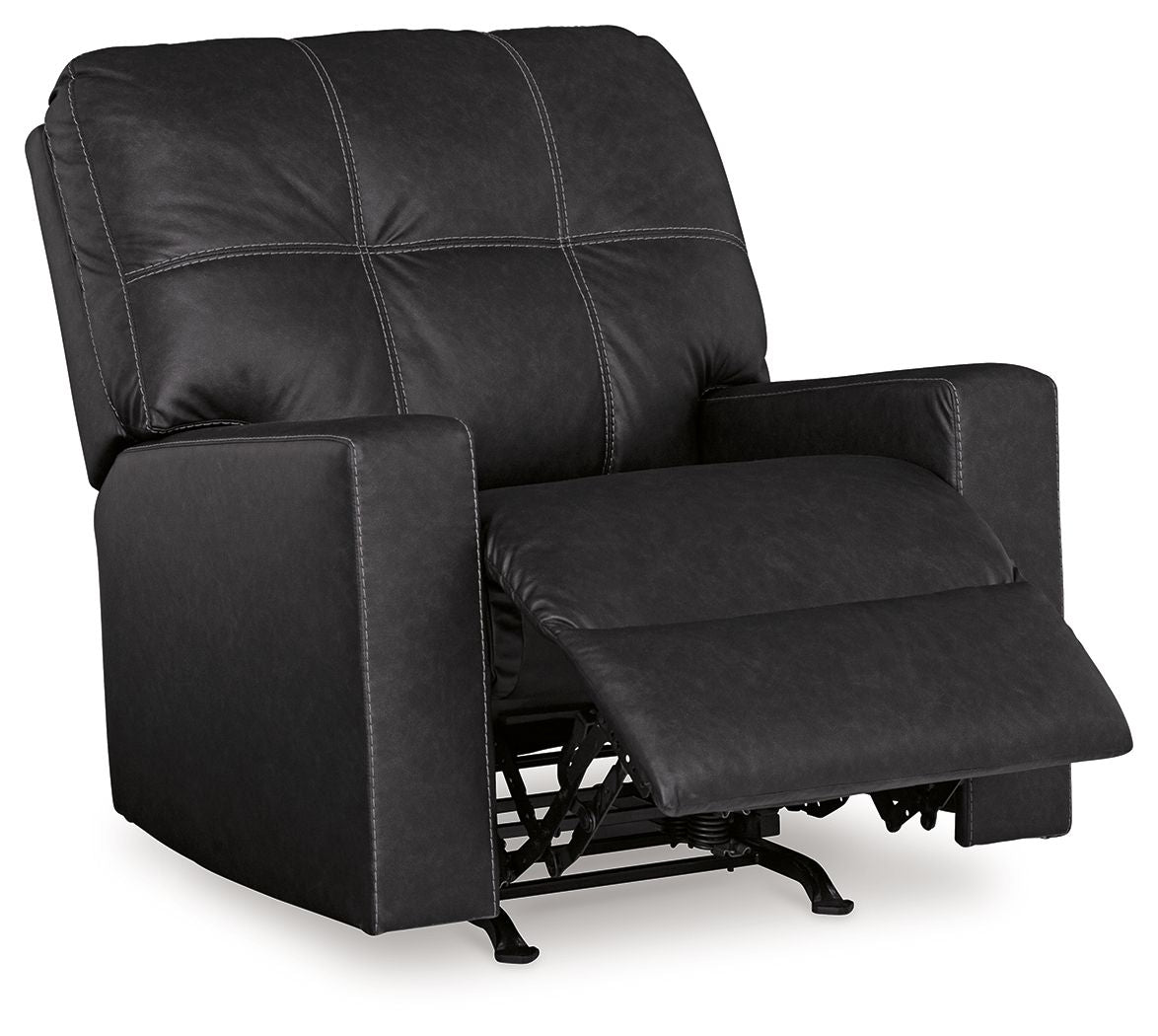 Barlin Mills - Carbon - Rocker Recliner - Faux Leather