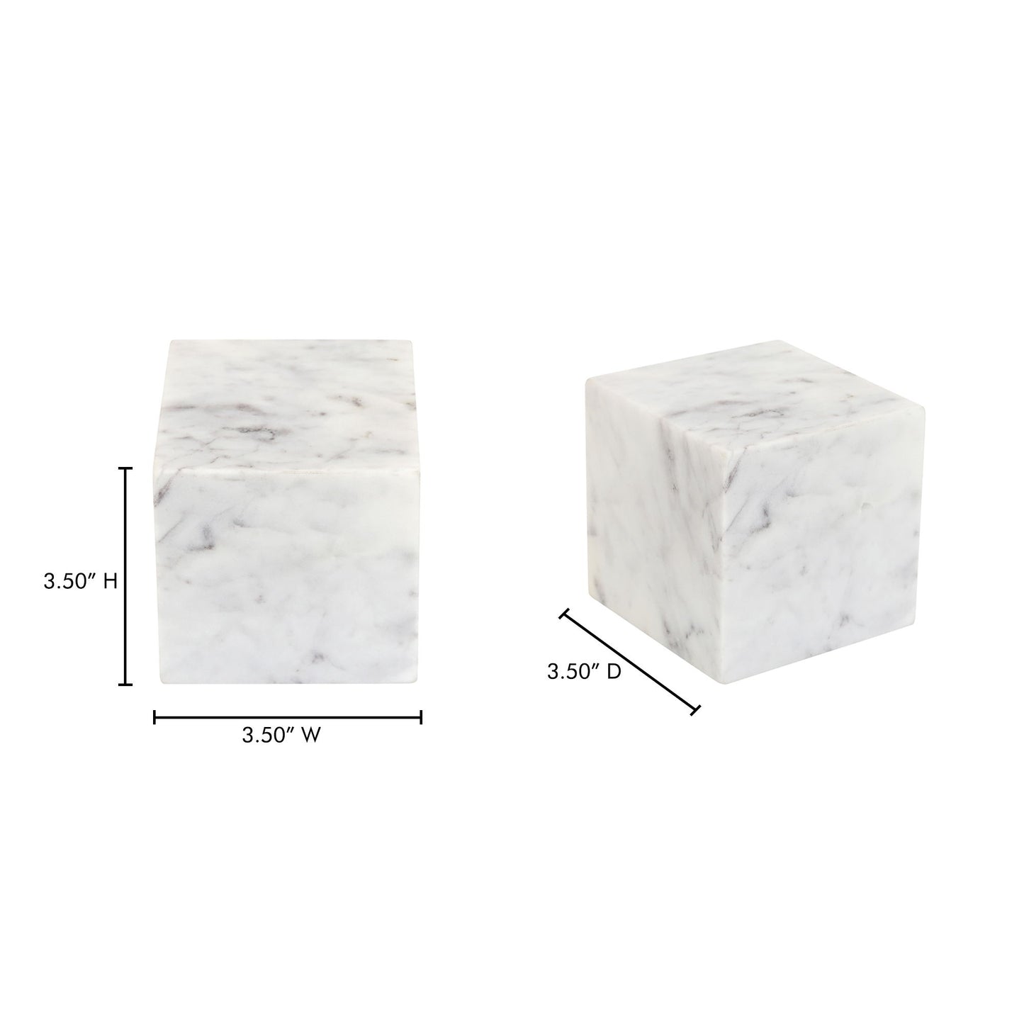 Cora - Cube Tabletop Accent - White
